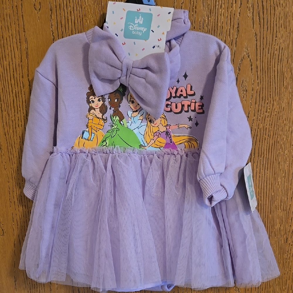 Disney Baby 3/6M Purple Princess Dress 3-Pieces